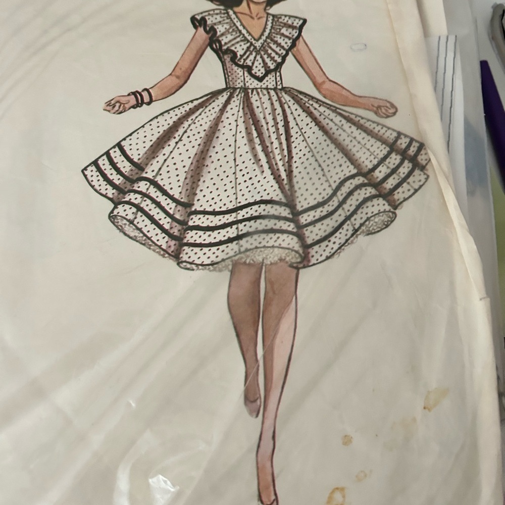 4/$100 Polka Dot Vintage-Inspired sew pattern Dress size 12-16